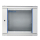 Szafa RACK Extralink Szafka wisząca rack 9U 600x450 szara szklane drzwi EX.8574
